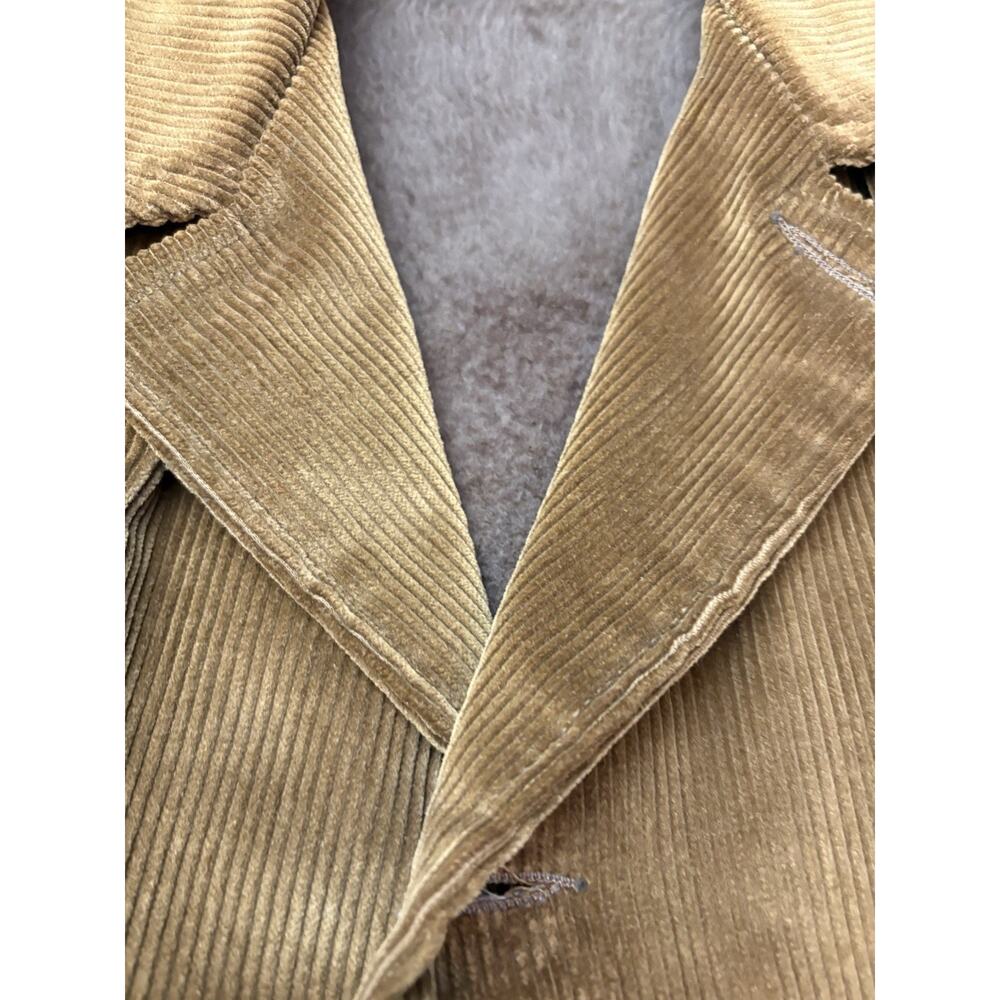 Airman Corduroy Norfolk Coat Brown Lined Belted Sz 42R - Picture 6 of 12